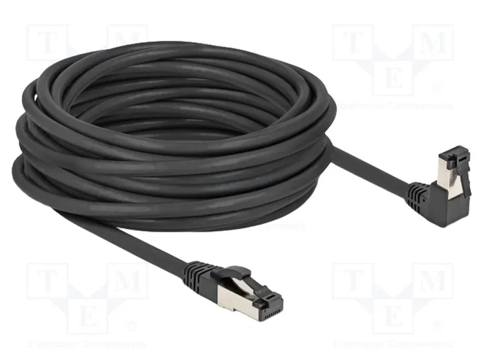 DeLOCK Cable de red RJ45 Cat.8.1 S/FTP 10 m negro con conector angular DeLOCK Cable de red RJ45 Cat.8.1 S/FTP 10 m negro con conector angular