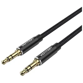 Vention Cable Audio BAWBI Jack 3.5mm Macho a Macho 3 Metros, Negro, Conectores Dorados y Carcasa de Aluminio