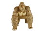 Giftdecor Gorila Andando Dorado Mediano Resina Decorativo 20 cm x 34 cm x 27.5 cm (Set de 2)