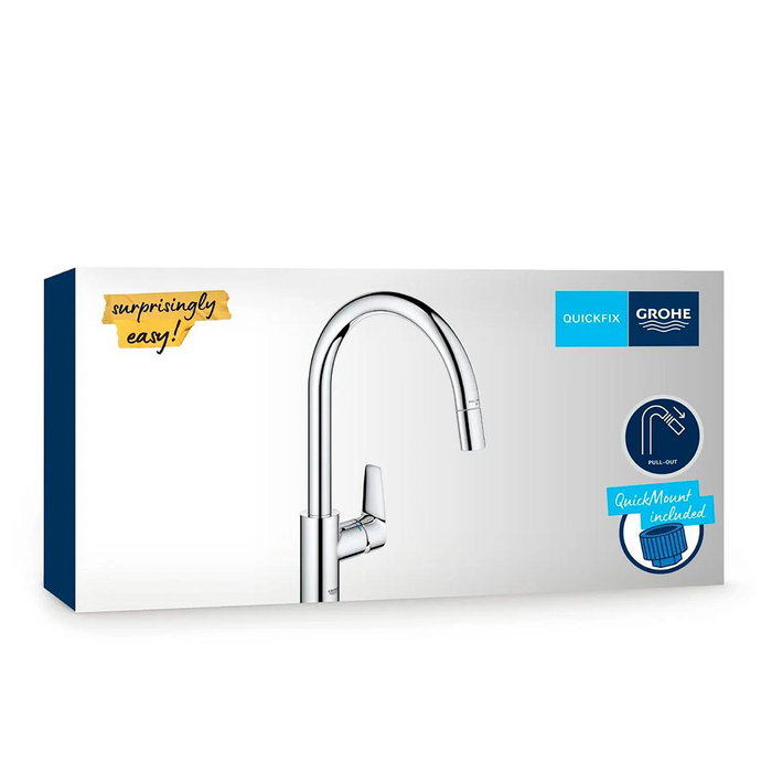 Grohe Grifo monomando de cocina Start edge con caño alto extraíble