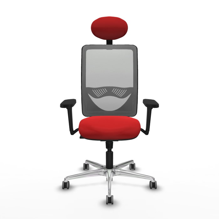 PIQUERAS Y CRESPO Silla de oficina Zulema con Mecanismo Sincro, Rojo y Gris PIQUERAS Y CRESPO Silla de oficina Zulema con Mecanismo Sincro, Rojo y Gris