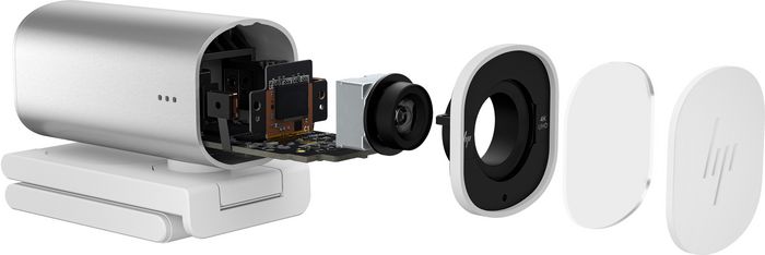 HP 960 Webcam de Streaming 4K para Videollamadas y Contenido en Vivo con Ajustes Automáticos