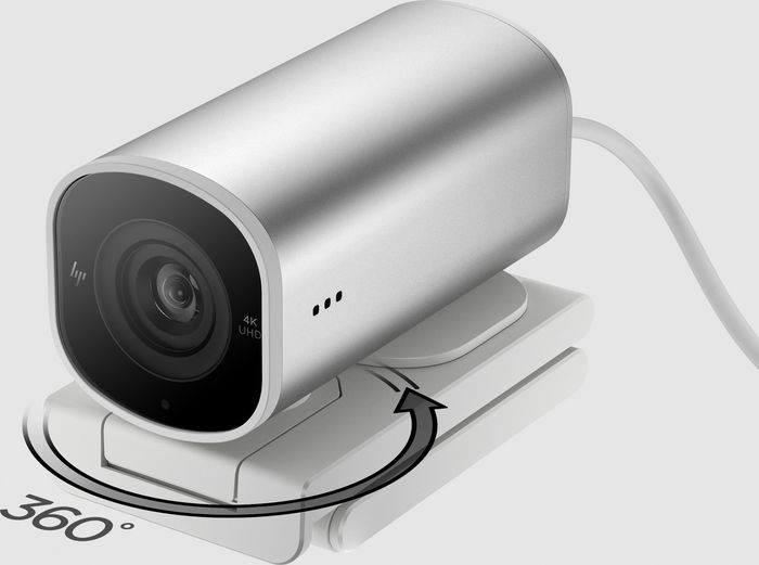 HP 960 Webcam de Streaming 4K para Videollamadas y Contenido en Vivo con Ajustes Automáticos