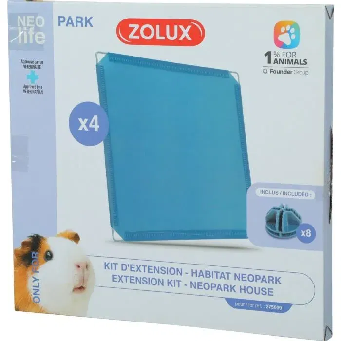 Zolux Neo Park Kit de ampliación para recinto modular Conejillo de Indias - 4 paneles sólidos ZOL1706303940155