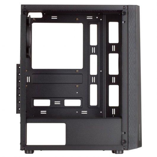 Mars Gaming MC-ART Caja de Ordenador Semitorre ATX, Panel Dibujable con Marcador, Iluminación ARGB 12 Modos, Ventilador 120mm FRGB Incluido, Cristal Templado, Negra