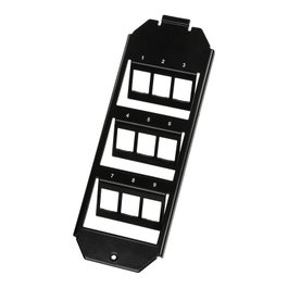 LogiLink Inserción para caja de suelo para 3 módulos keystone de 3 x 3, negro