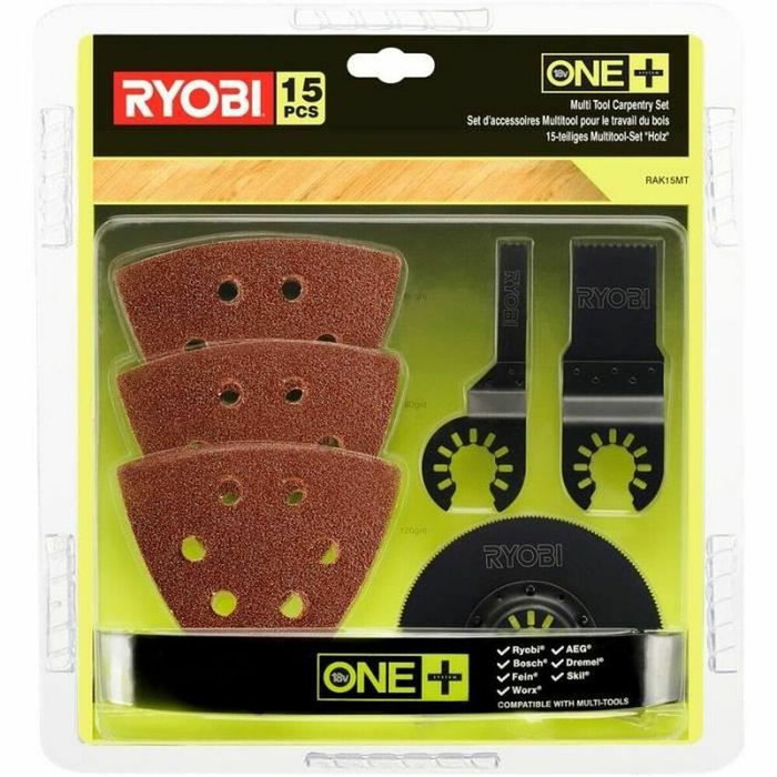 Ryobi Kit de 15 accesorios multiherramienta para madera Ryobi Kit de 15 accesorios multiherramienta para madera