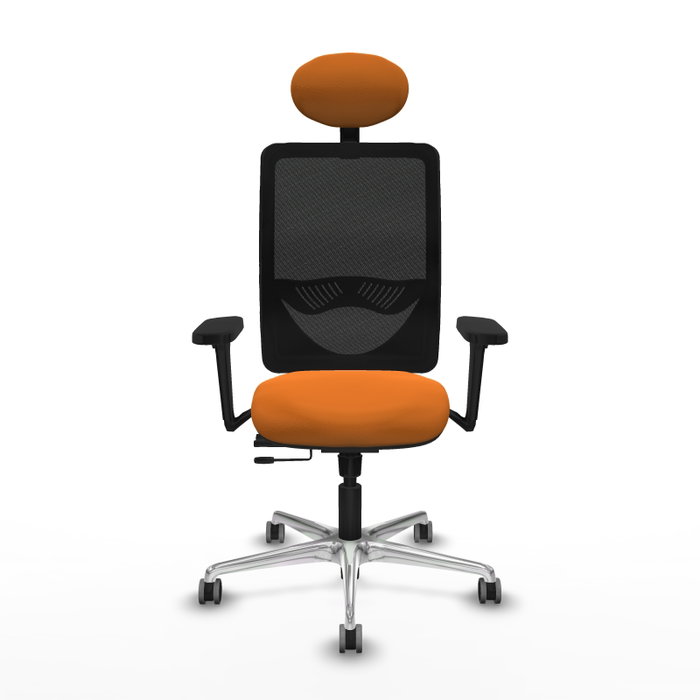 PIQUERAS Y CRESPO Silla de oficina Zulema Naranja y Negro