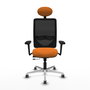 PIQUERAS Y CRESPO Silla de oficina Zulema Naranja y Negro