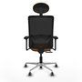 PIQUERAS Y CRESPO Silla de oficina Zulema Naranja y Negro
