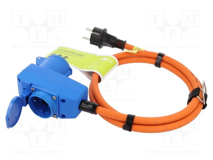 GOOBAY Prolongador de alimentación H07RN-F 3G2,5mm2 1,5m naranja