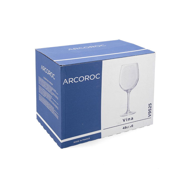 Caja 6 Copas Vino Vidrio Eco Vina Arcoroc 48 cL
