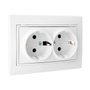 Solera Base doble de enchufe t/tl con obturador 16a 250v serie Europa