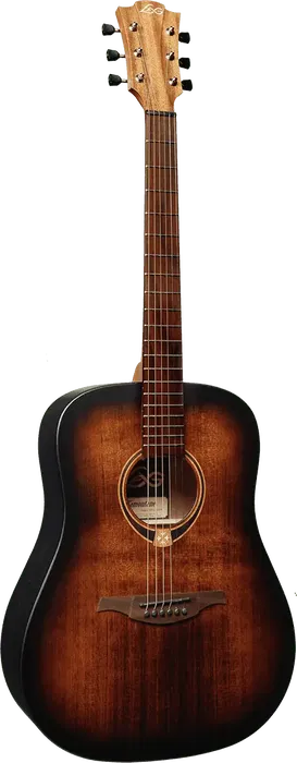 LAG Guitarra Acústica Folk Dreadnought Tramontane 70 - Tapa Maciza Abeto Engelmann, Cuerpo Sapelli, Acabado Satinado Burst, 6 Cuerdas LAG Guitarra Acústica Folk Dreadnought Tramontane 70 - Tapa Maciza Abeto Engelmann, Cuerpo Sapelli, Acabado Satinado Burst, 6 Cuerdas