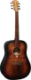 LAG Guitarra Acústica Folk Dreadnought Tramontane 70 - Tapa Maciza Abeto Engelmann, Cuerpo Sapelli, Acabado Satinado Burst, 6 Cuerdas