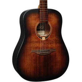 LAG Guitarra Acústica Folk Dreadnought Tramontane 70 - Tapa Maciza Abeto Engelmann, Cuerpo Sapelli, Acabado Satinado Burst, 6 Cuerdas