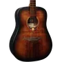LAG Guitarra Acústica Folk Dreadnought Tramontane 70 - Tapa Maciza Abeto Engelmann, Cuerpo Sapelli, Acabado Satinado Burst, 6 Cuerdas