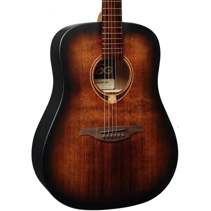 LAG Guitarra Acústica Folk Dreadnought Tramontane 70 - Tapa Maciza Abeto Engelmann, Cuerpo Sapelli, Acabado Satinado Burst, 6 Cuerdas LAG Guitarra Acústica Folk Dreadnought Tramontane 70 - Tapa Maciza Abeto Engelmann, Cuerpo Sapelli, Acabado Satinado Burst, 6 Cuerdas