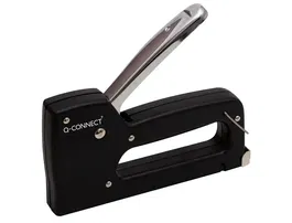 Q-connect Grapadora/Clavadora Manual Ligera con Cuerpo de Plástico Resistente Color Negro, Usa Grapas 23/6-8