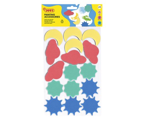 Jovi Esponja de Formas Diversas, Bolsa de 16 Unidades Surtidas Jovi Esponja de Formas Diversas, Bolsa de 16 Unidades Surtidas