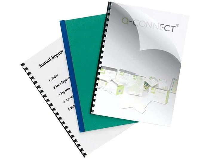 Q-connect Tapa de Encuadernación PVC Opaca Verde DIN A4 180 Micras Caja de 100 Unidades