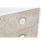 Cómoda DKD Home Decor 100 x 42 x 80 cm Abeto Blanco Plástico Marrón claro Mandala Indio
