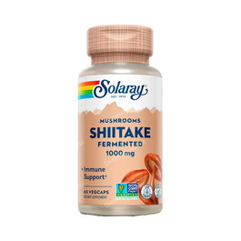 SOLARAY Shiitake 500Mg 60Cap.Veg - Cápsulas Veganas de Shiitake 1000mg por dosis - Complemento Alimenticio - 60 Cápsulas