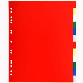 Exacompta Separadores A4+ Papel Polipropileno Flexible Colores Neutros 12 Posiciones