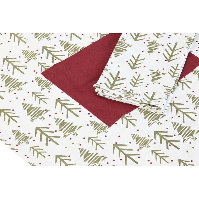 DKD Home Decor Set de 2 Delantales Árboles Verde