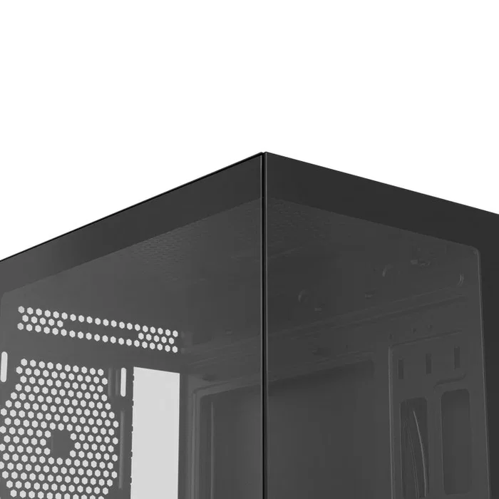 NOX Caja Semitorre Hummer Vision Negra, Midi Tower ATX con Doble Cristal Templado, USB 3.0, Compatible con Gráficas 300mm y Refrigeración Líquida 240mm, Color Negro