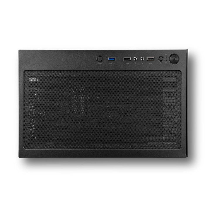 NOX Caja Semitorre Hummer Vision Negra, Midi Tower ATX con Doble Cristal Templado, USB 3.0, Compatible con Gráficas 300mm y Refrigeración Líquida 240mm, Color Negro