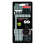 STABILO Creative Tips Arty Line Estuche de 10 Rotuladores Negro y Gris con 5 Puntas Diferentes
