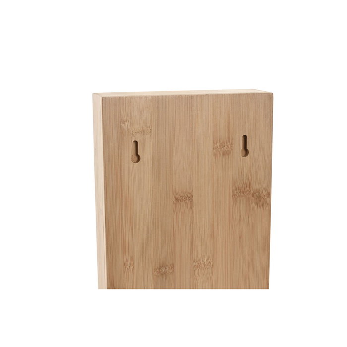 DKD Home Decor Guardallaves Bambú y Metal Natural con 8 Colgadores