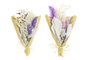 DKD Home Decor Ramo de Flores Secas Surtido de 2 Colores Blanco y Lila
