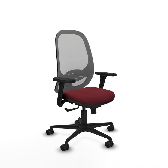 PIQUERAS Y CRESPO Silla de oficina Cilanco con mecanismo Sincro, Granate y Gris PIQUERAS Y CRESPO Silla de oficina Cilanco con mecanismo Sincro, Granate y Gris