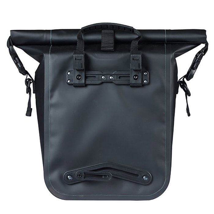Basil Bolsa Rivo M, Impermeable, 15L con Cierre Rolltop y Bandolera Desmontable para Bicicleta
