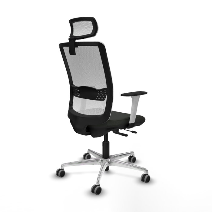 PIQUERAS Y CRESPO Silla de oficina Haches con mecanismo Sincro/Traslack, Negro y Blanco PIQUERAS Y CRESPO Silla de oficina Haches con mecanismo Sincro/Traslack, Negro y Blanco