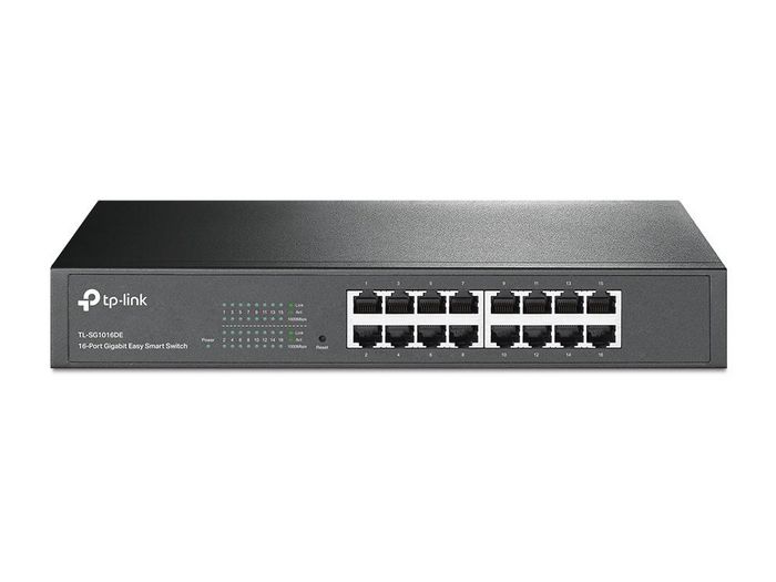 Omada TL-SG1016DE - Switch Gigabit Inteligente Easy Smart 16 Puertos, con Gestión Simple Web, VLAN, QoS, Eco-ahorro, Rack-mountable