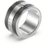 Guess JUMR03209JWSTBK62 Anillo Legacy para Hombre en Acero Inoxidable Gris