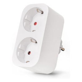 ENTAC Adaptador de enchufe WIFI 2-fach ES-DSA-WIBLE Blanco