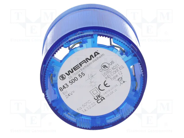 WERMA Módulo de señalización luminoso azul 24VDC KombiSIGN 70