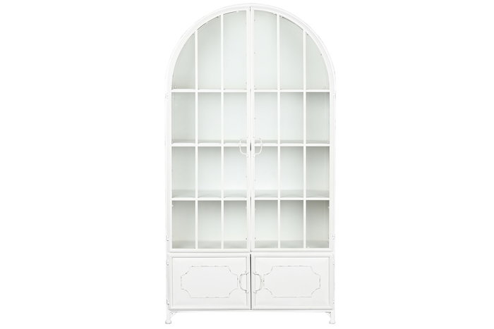 DKD Home Decor Vitrina Romantico Blanco Metal Cristal 91x172x36.5 cm DKD Home Decor Vitrina Romantico Blanco Metal Cristal 91x172x36.5 cm