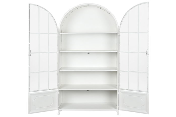 DKD Home Decor Vitrina Romantico Blanco Metal Cristal 91x172x36.5 cm DKD Home Decor Vitrina Romantico Blanco Metal Cristal 91x172x36.5 cm