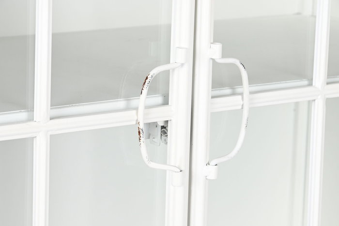 DKD Home Decor Vitrina Romantico Blanco Metal Cristal 91x172x36.5 cm DKD Home Decor Vitrina Romantico Blanco Metal Cristal 91x172x36.5 cm