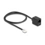 DeLOCK Cable telefónico RJ11 macho a RJ45 hembra, 1 m, Negro