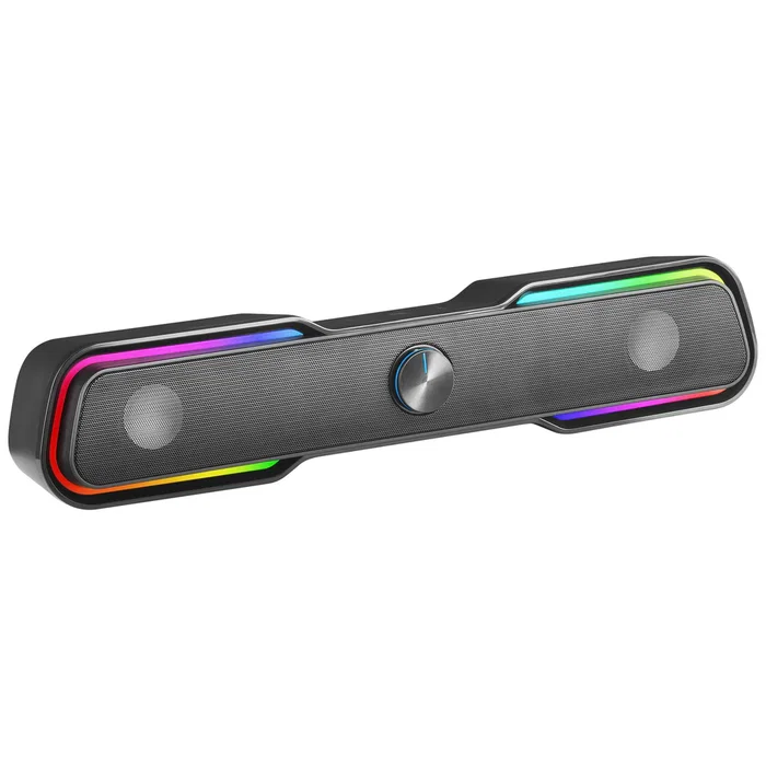 Mars Gaming MSBX Barra de Sonido Soundbar Gaming 10W RGB Dinámico Bluetooth 5.0 Negro para PC, Consola, TV y Smartphone con Procesador DSP