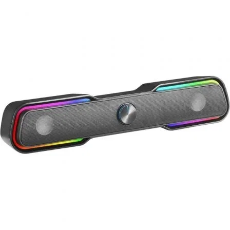 Mars Gaming Barra de Sonido MSBX con Bluetooth 5.0, 10W de Potencia, Conexión Jack y RGB Dinámico para Gaming