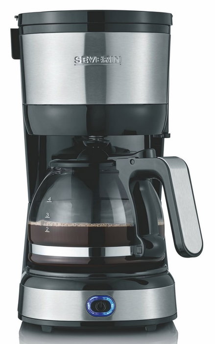 Severin KA 4808 Cafetera de filtro, 4 tazas, Negro/Acero inoxidable Severin KA 4808 Cafetera de filtro, 4 tazas, Negro/Acero inoxidable