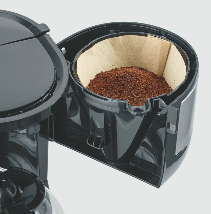 Severin KA 4808 Cafetera de filtro, 4 tazas, Negro/Acero inoxidable Severin KA 4808 Cafetera de filtro, 4 tazas, Negro/Acero inoxidable