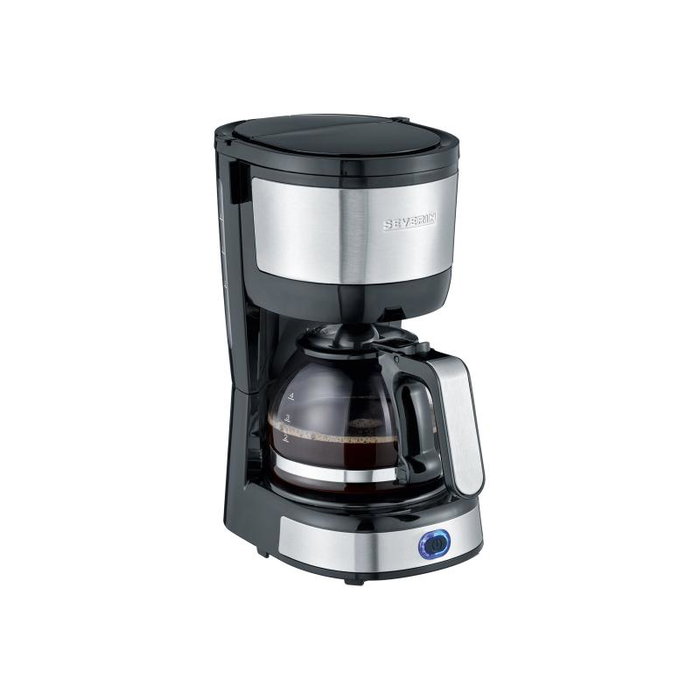 Severin KA 4808 Cafetera de filtro, 4 tazas, Negro/Acero inoxidable